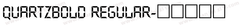 QuartzBolD Regular字体转换
